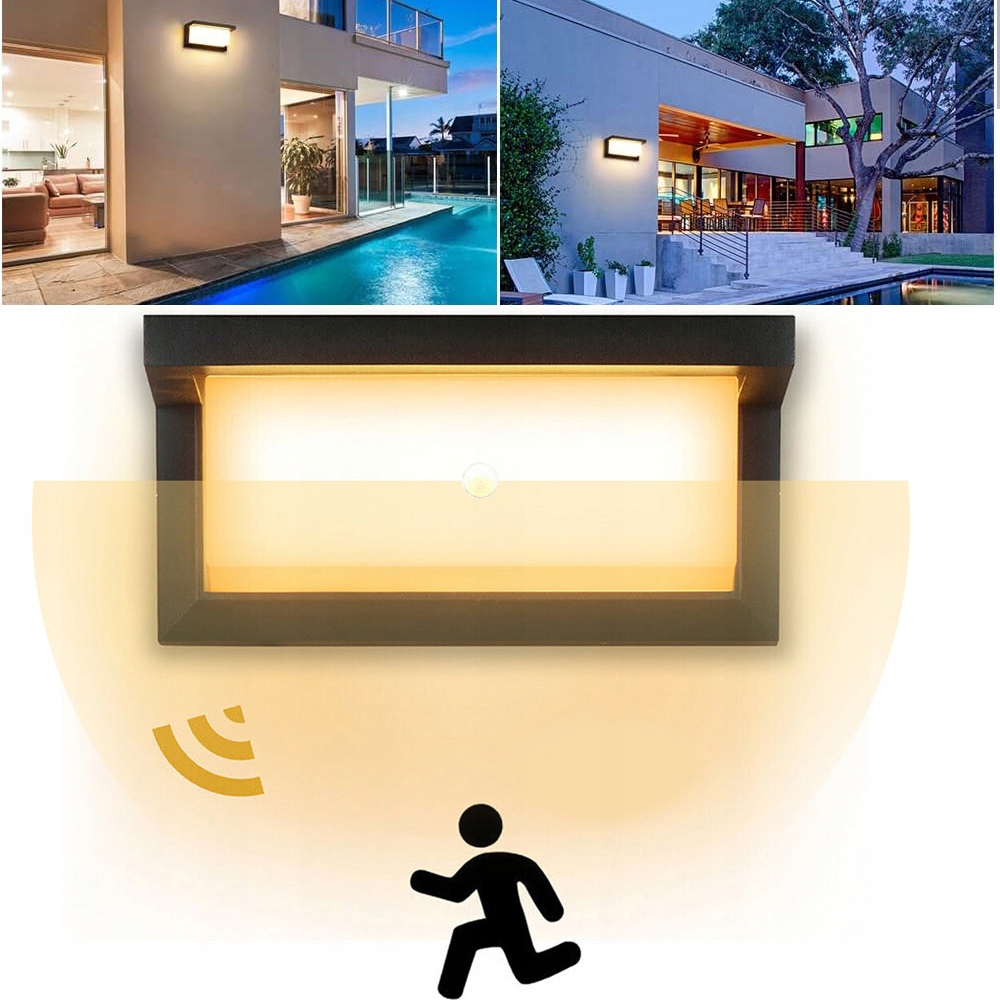 Venkovní Lampa 18 W S Pohybovým Senzorem, Zahradní Lampa, Nástěnné Svítidlo, Lampa