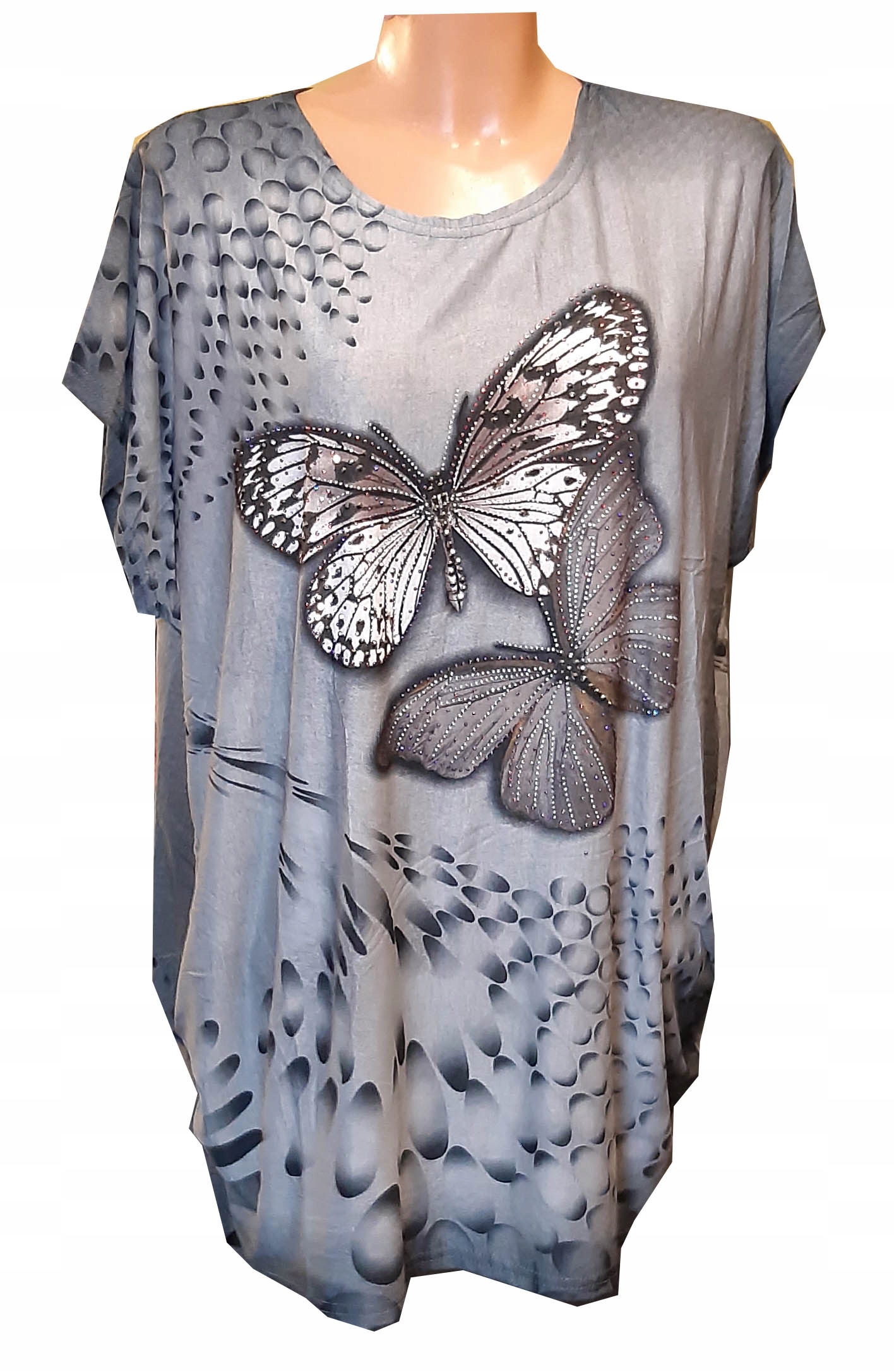 

Bluzka Tunika wygodna kobieca cyrkonie L/XL