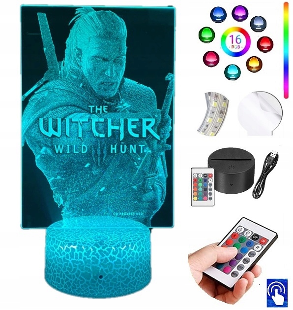 Lampka Nocna Wiedźmin Geralt z Rivii LED PLEXIDO