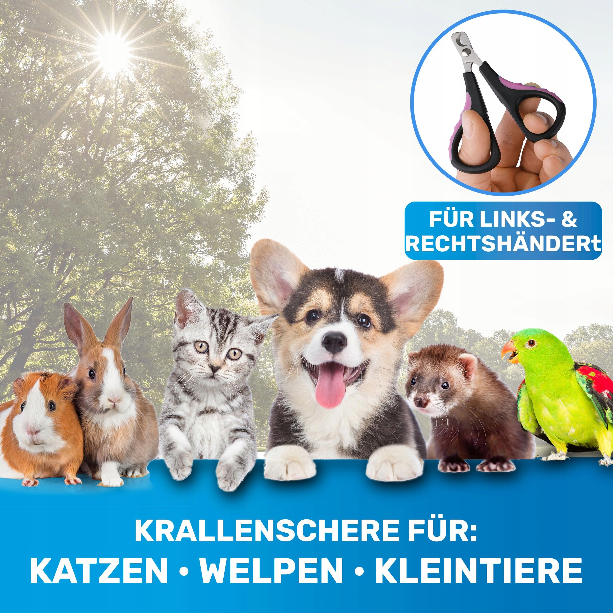 BLUEPET Mini Profesjonalne Nożyczki Do Pazurów Dla Małych Zwierząt — miniatura 4