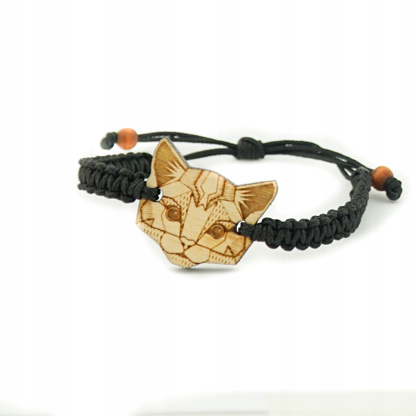 

Pleciona drewniana bransoletka Cat WildSpirit Kot