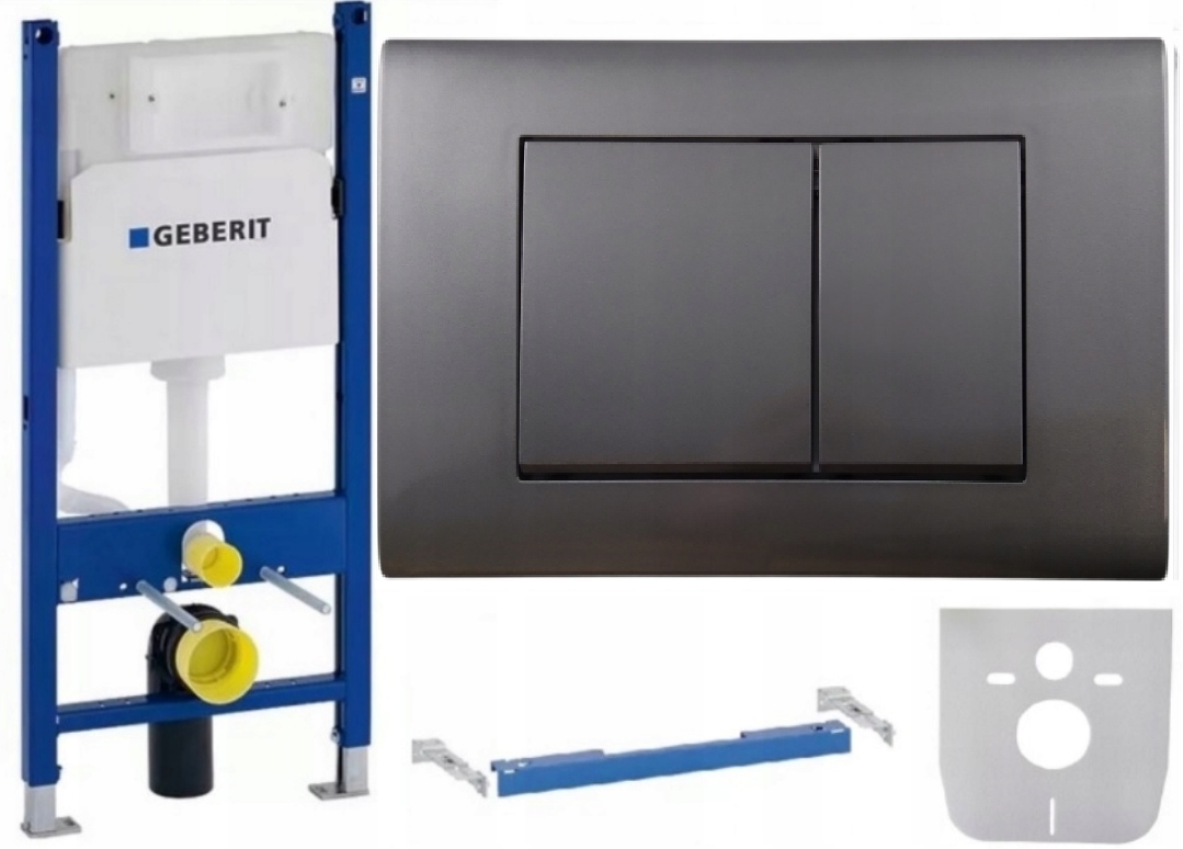 Wc rošt Geberit Duofix Basic UP100 Podpora Tlačidlo A6 Gun Metal Mata