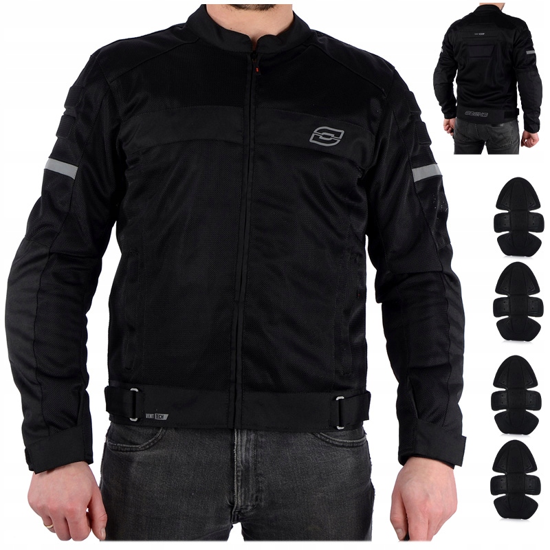 KURTKA MOTOCYKLOWA TEKSTYLNA OZONE DART BLACK
