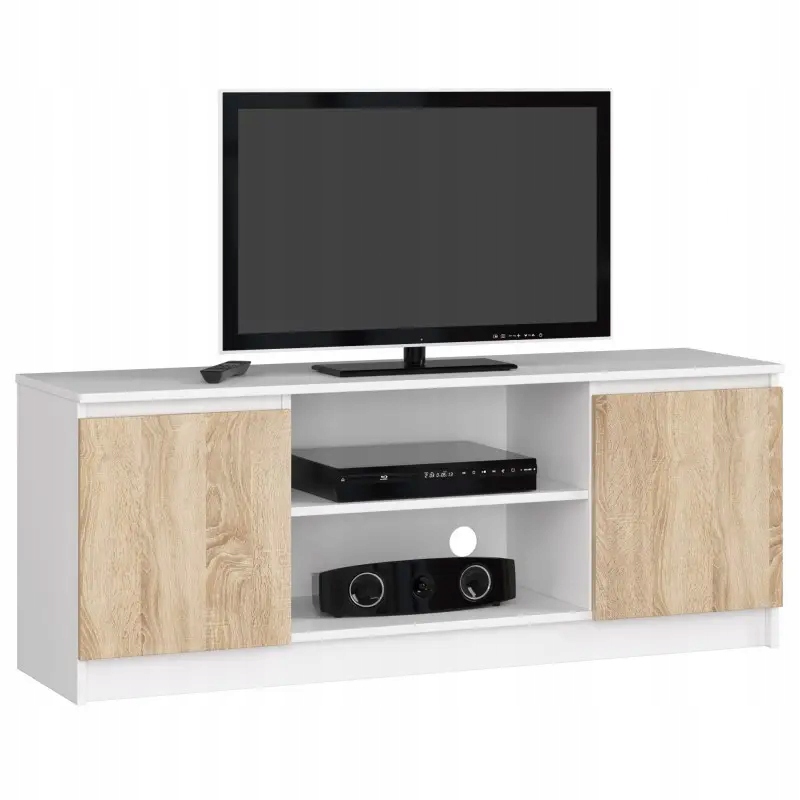 

Szafka Rtv biała sonoma pod telewizor salon 140 cm