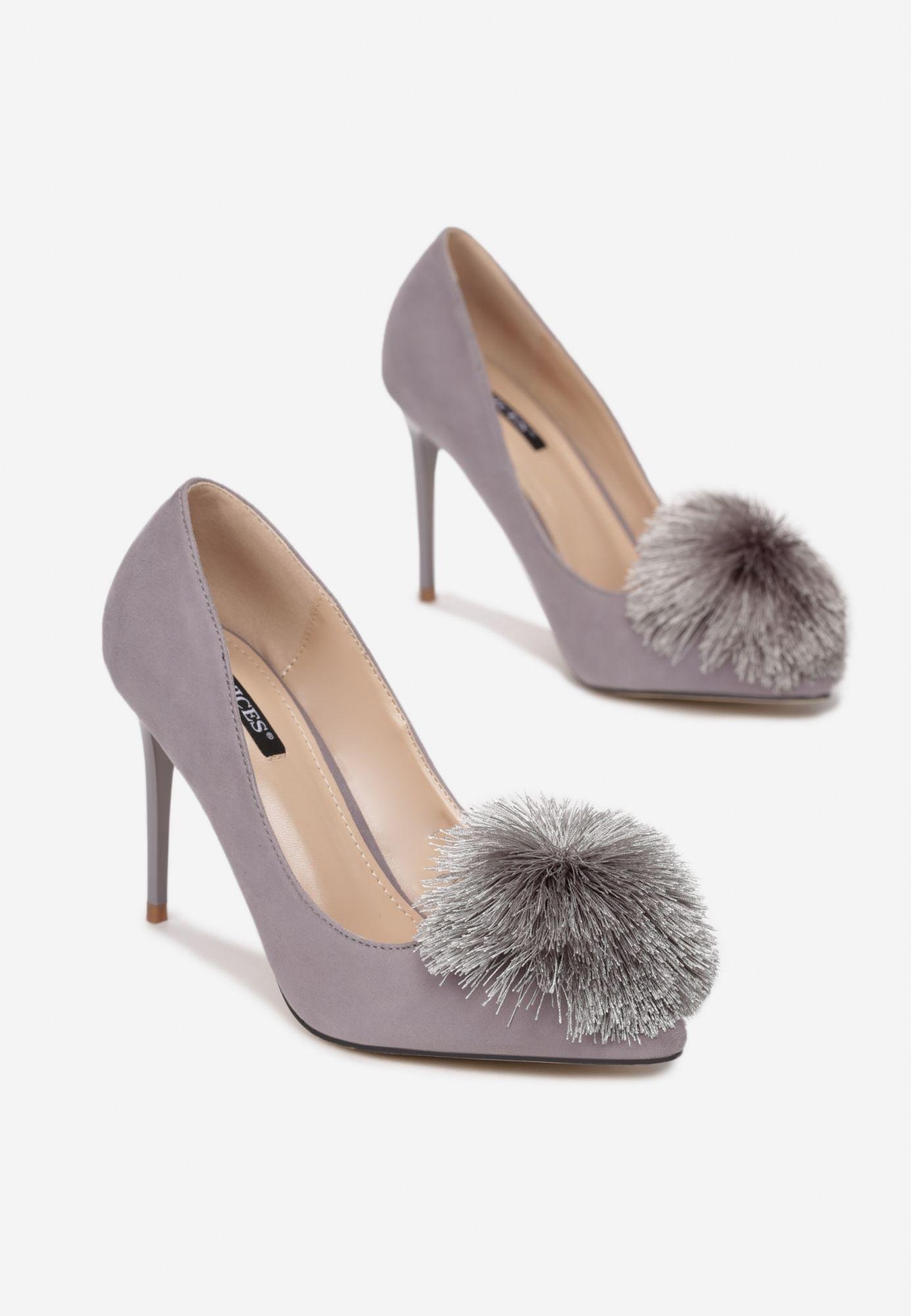 

Renee Szare Szpilki damskie 40 Ekozamsz Pompony