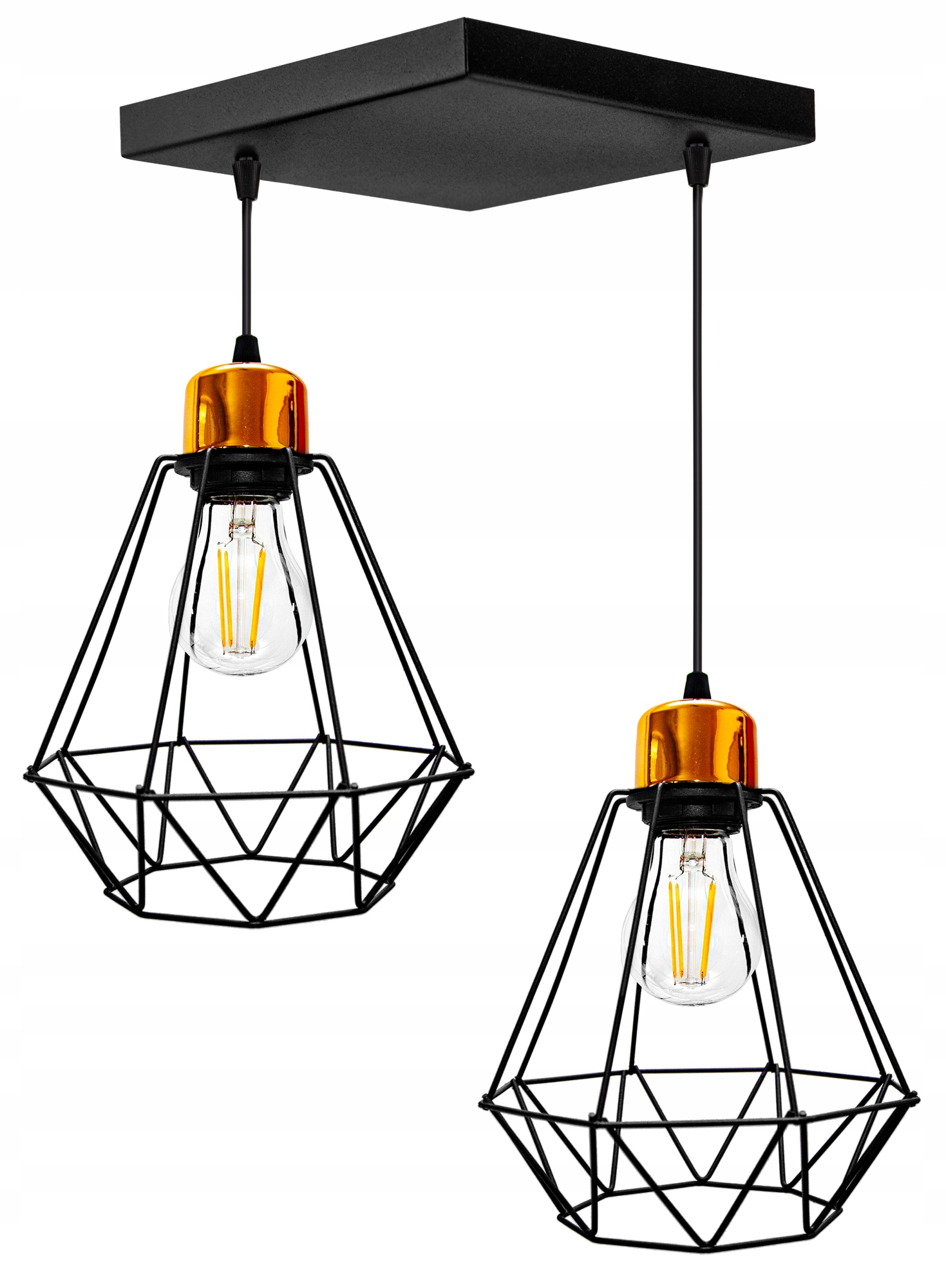 

Lampa Wisząca Sufitowa Żyrandol Loft Diament Led