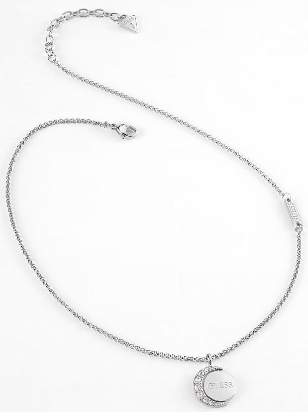 Elegantní Dámský Náhrdelník Guess Moon Phases Stříbrný, Originální Sada