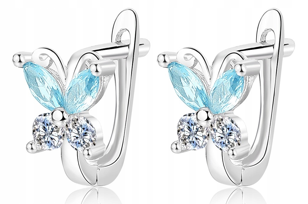 

Piękne Kolczyki srebrne 925 Dla Dziecka Komunia