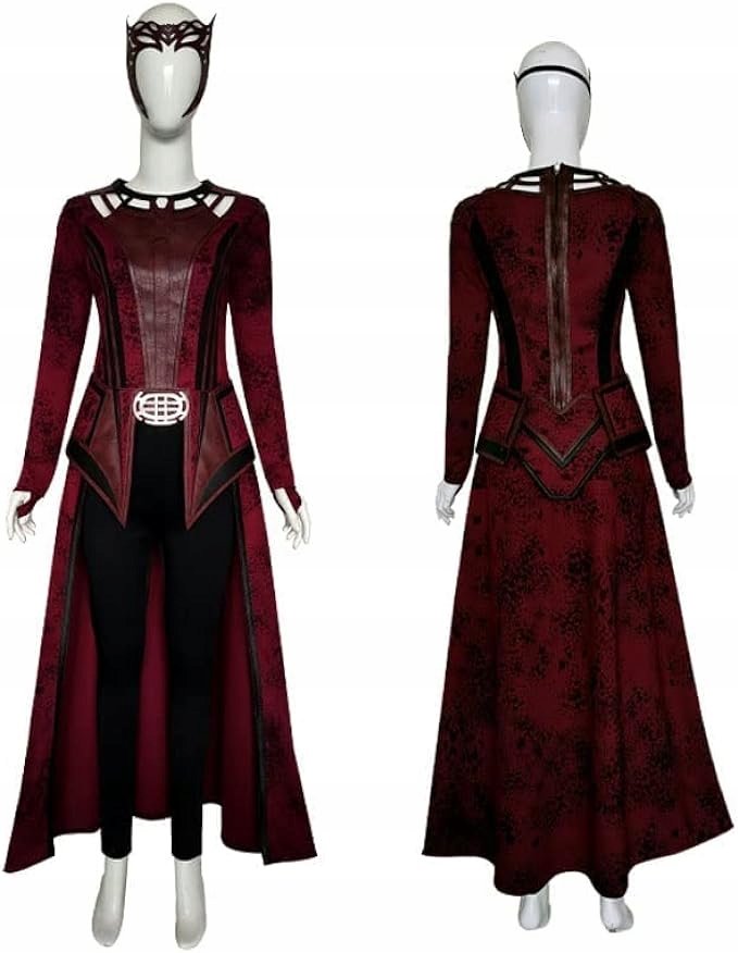 Kostým Wandy Maximoff Scarlet Witch – cosplay kostým s pláštěm a kapucí