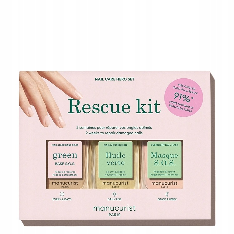 Manucurist The Rescue Kit S.o.s. Zestaw naprawczy odżywia paznokcie