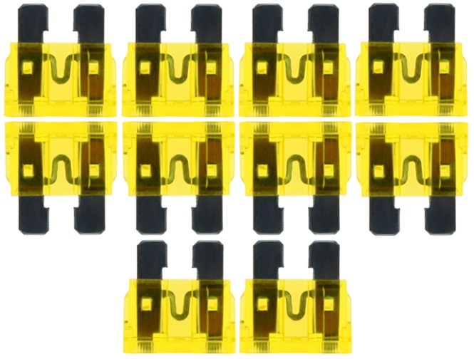 

Zestaw Bezpieczników Płytkowych 20A Uni 10 Szt