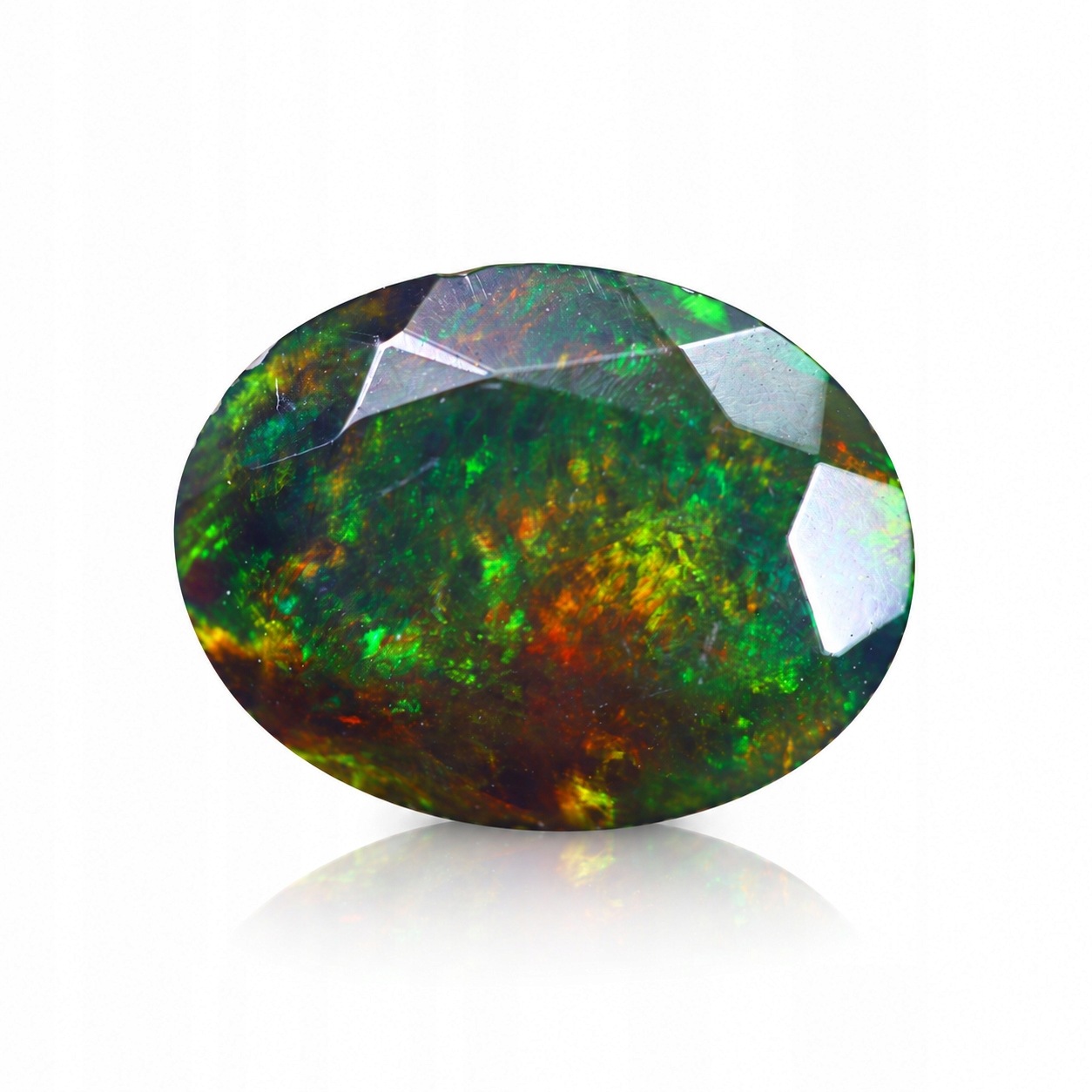 Přírodní opál černý 0.97 ct Ovál Etiopie certifikát Wbd