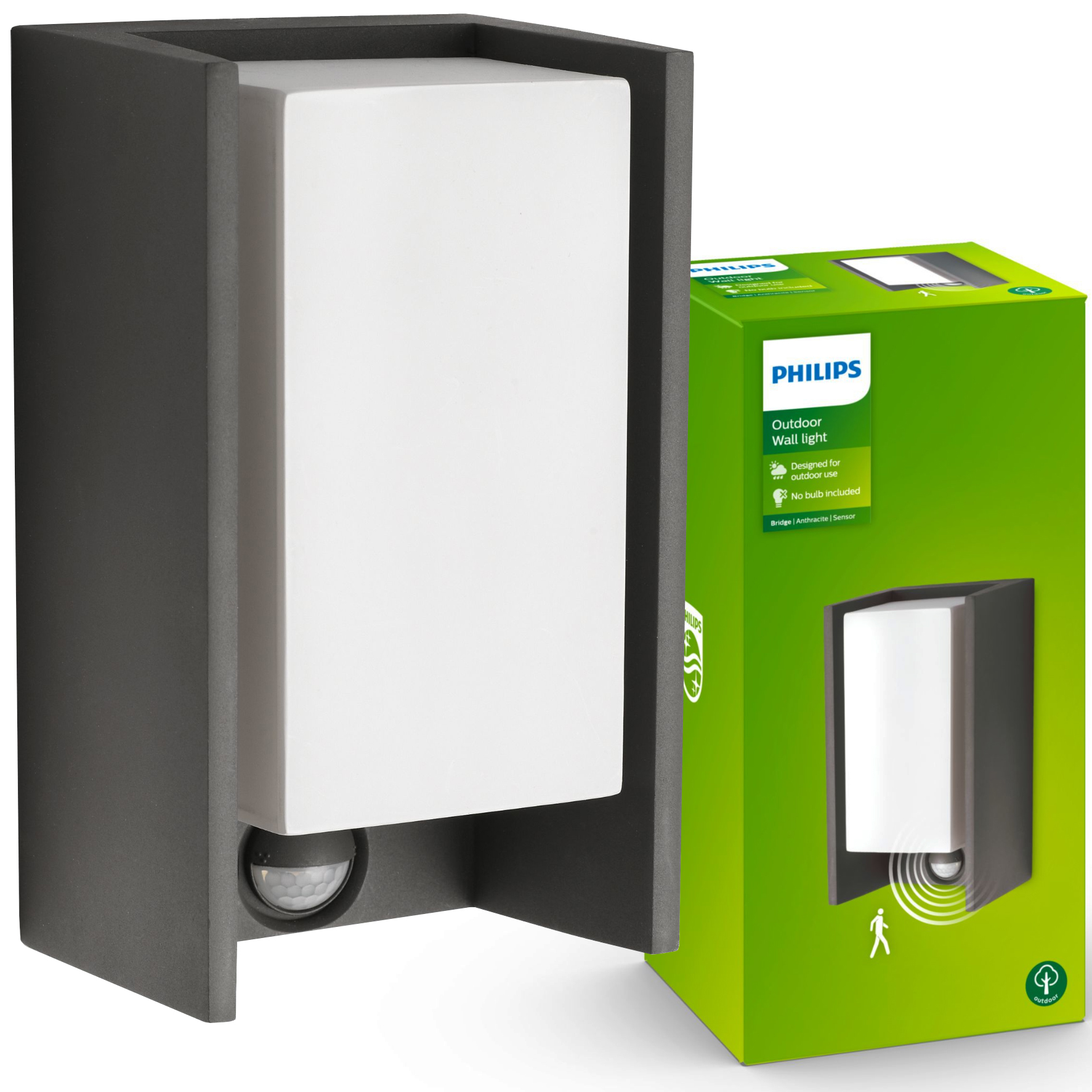 Záhradná Led lampa Fasádne nástenné svietidlo 6W Pohybový senzor Pir Bridge Philips