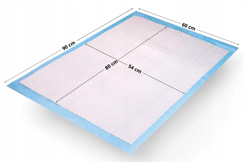 Podkłady MATY DO PRZEWIJANIA 60x90 cm higieniczne MOCNE ZARYS 100 szt. Materiał celuloza