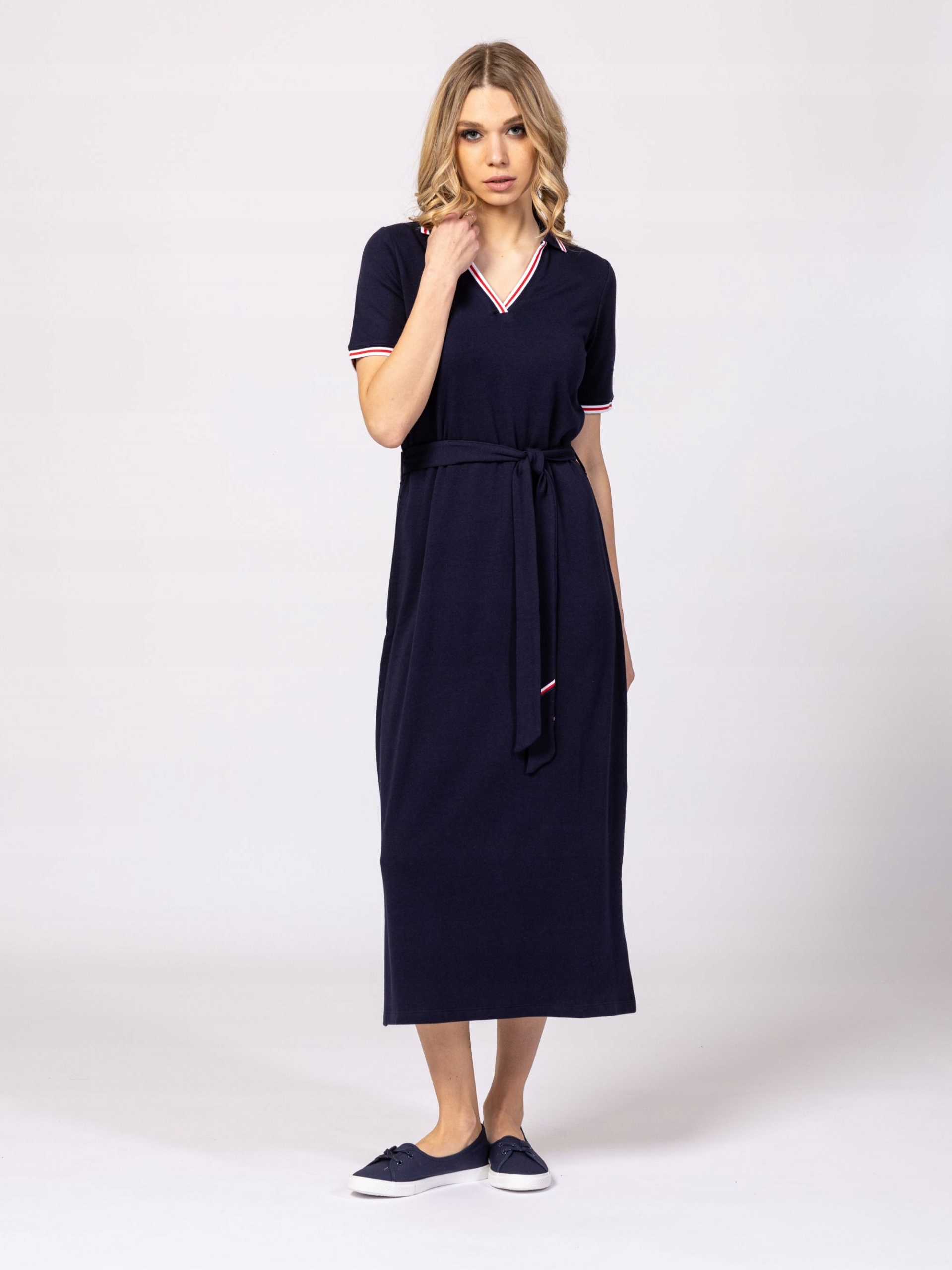 Heavy Tools Šaty Jednoduchá Klasická Maxi Pro Každodenní Nošení Vonbi Tmavě Modrá S