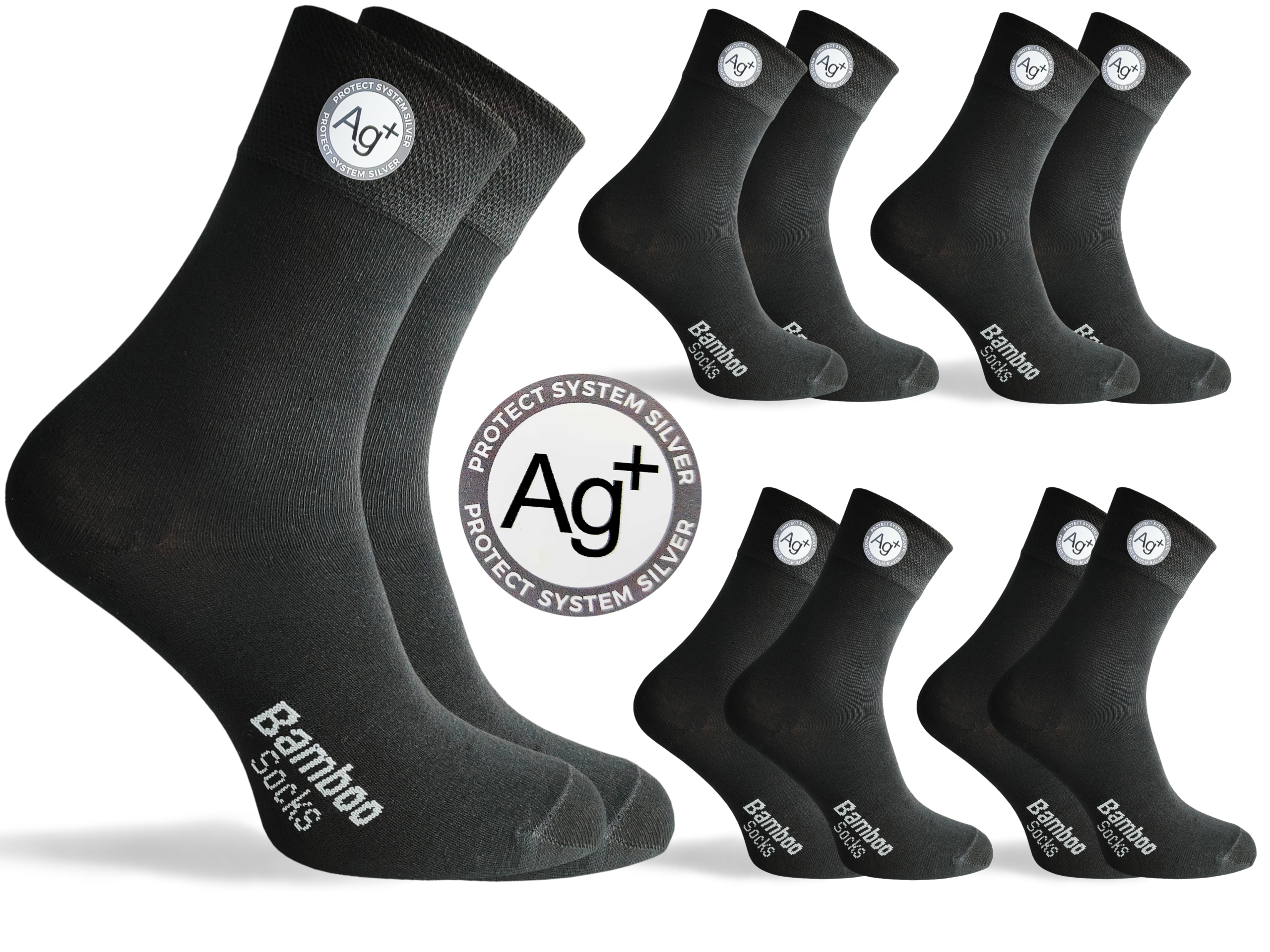 

5X Polskie Skarpety Bambusowe Jony Srebra Ag+