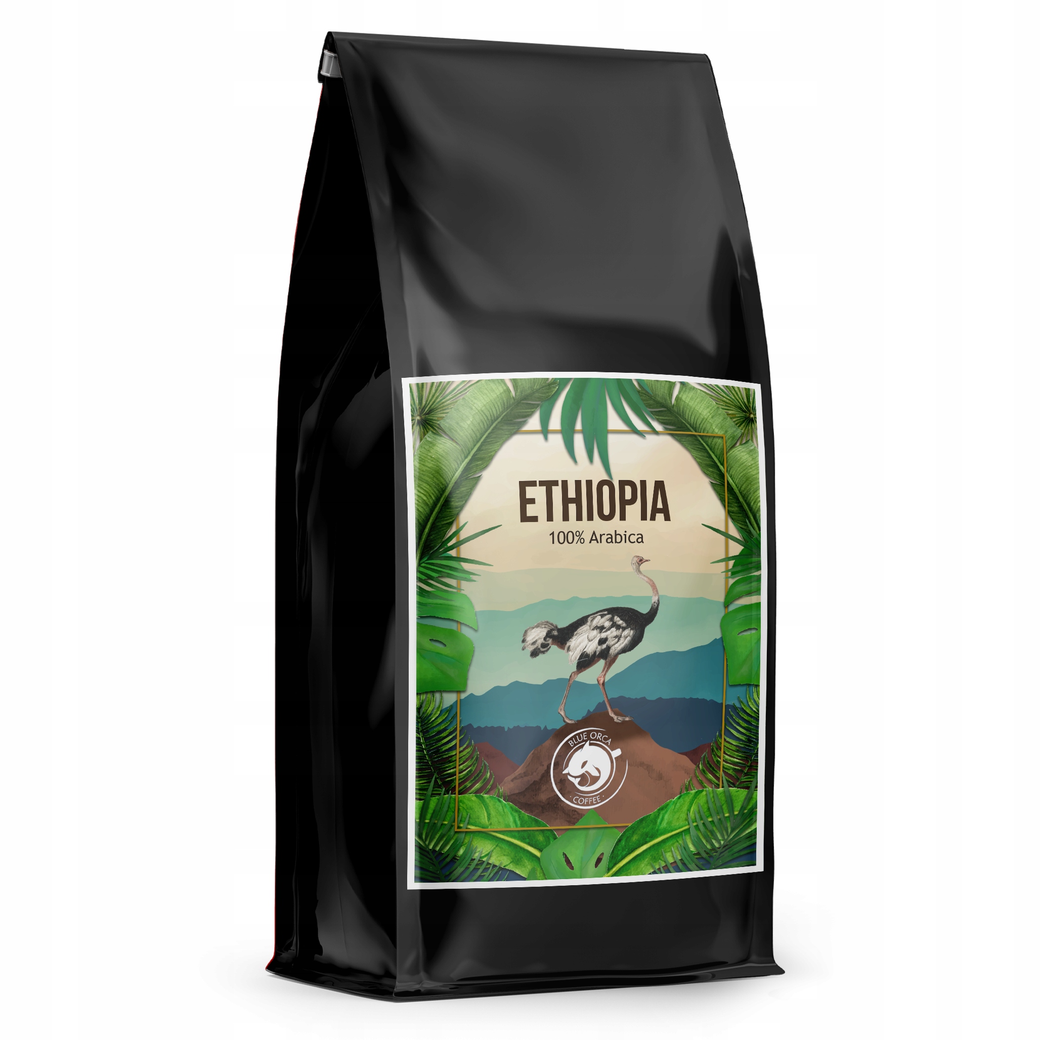 Levně Káva Zrnková Ethiopia 500g Čerstvě pražená 100% Arabica Blue Orca Coffee