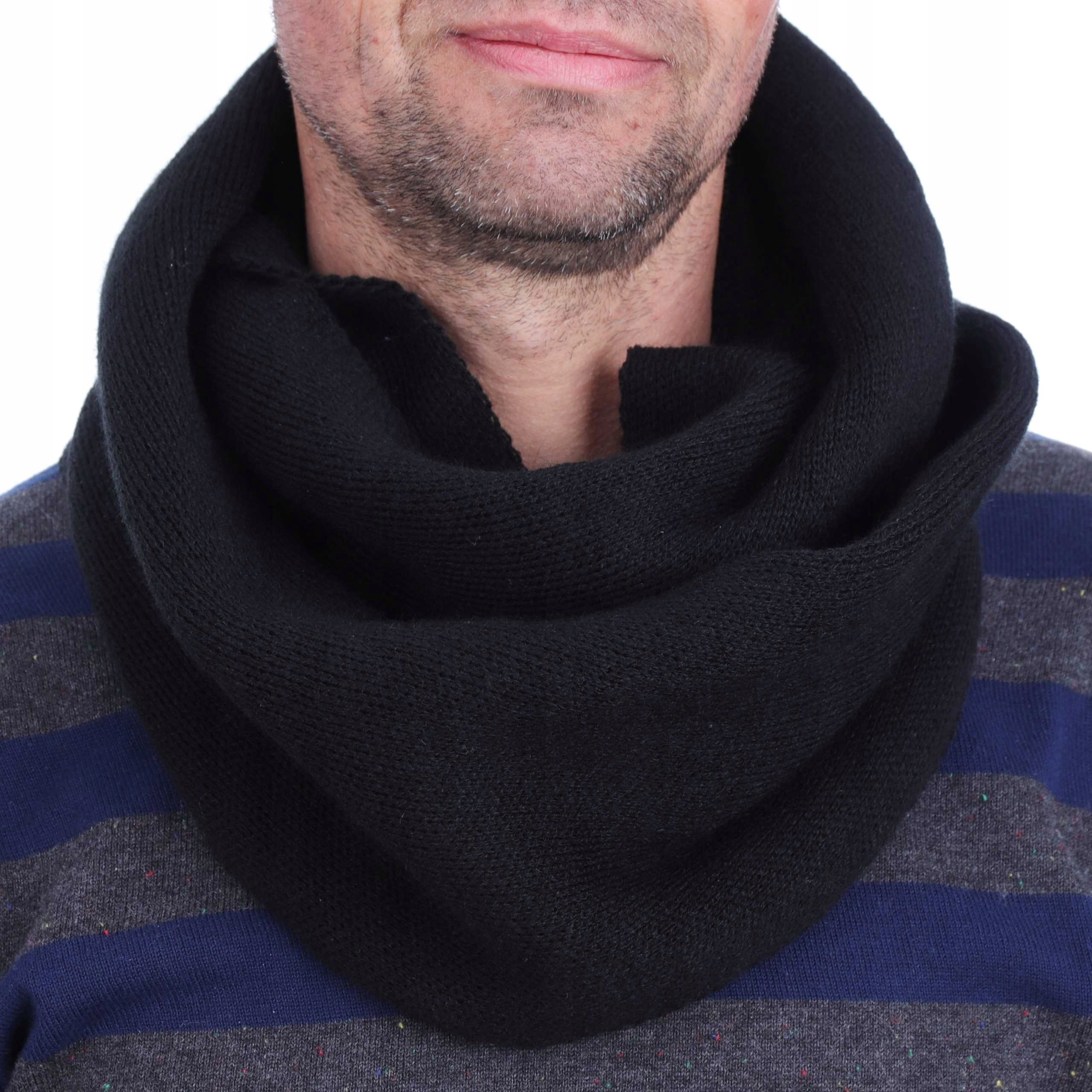 

Komin tunel męski szal tuba Czarny