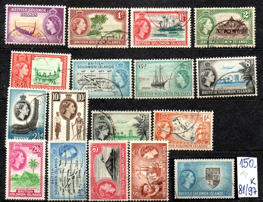 Wyspy Salomona 14 , nr 81/ 97 , komplet