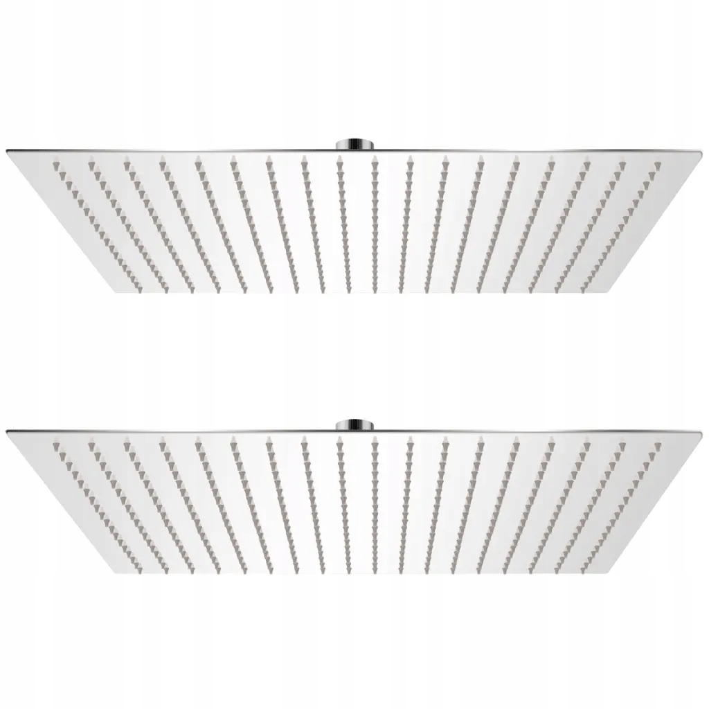 Dešťové sprchové hlavice 2 ks 50 x 50 cm nerezová ocel Stříbrná 275943