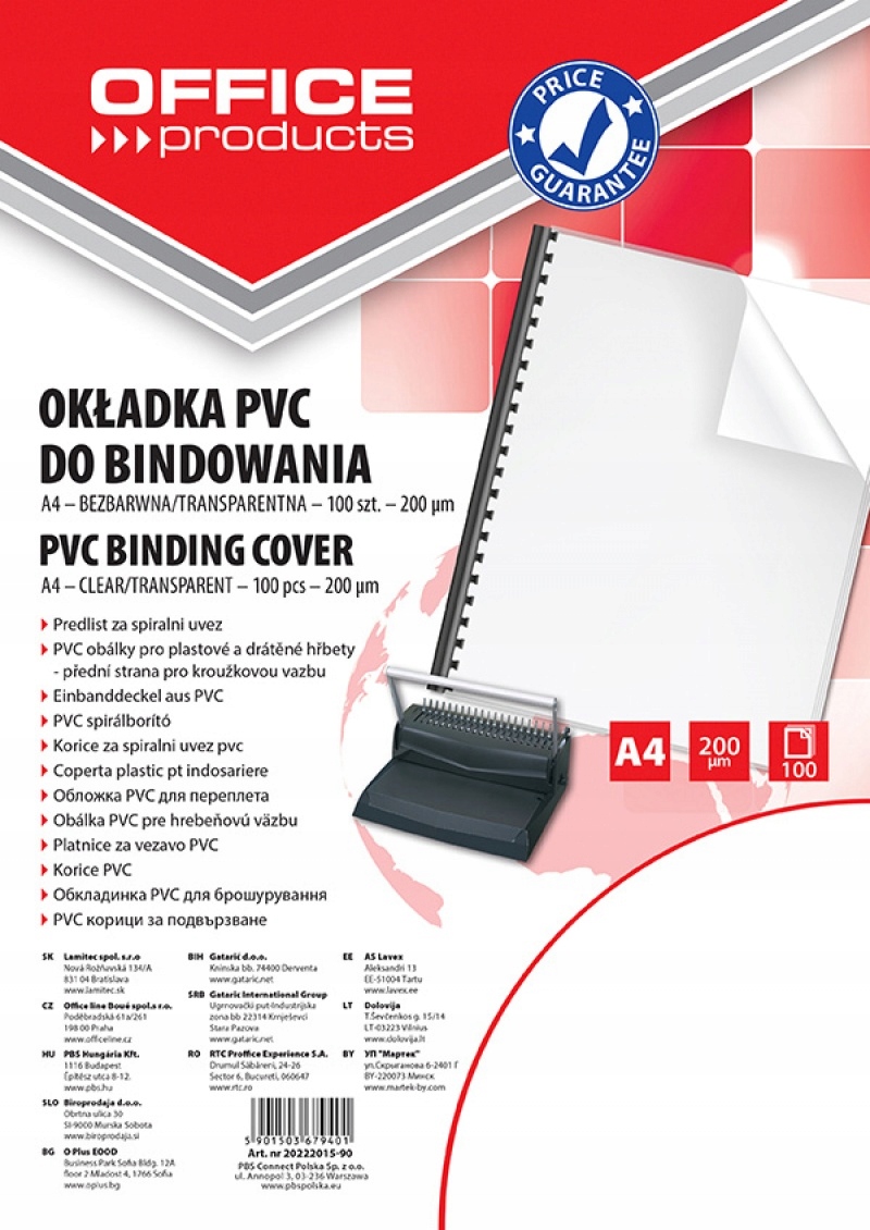 

Okładki do bindowania Pvc A4 100szt