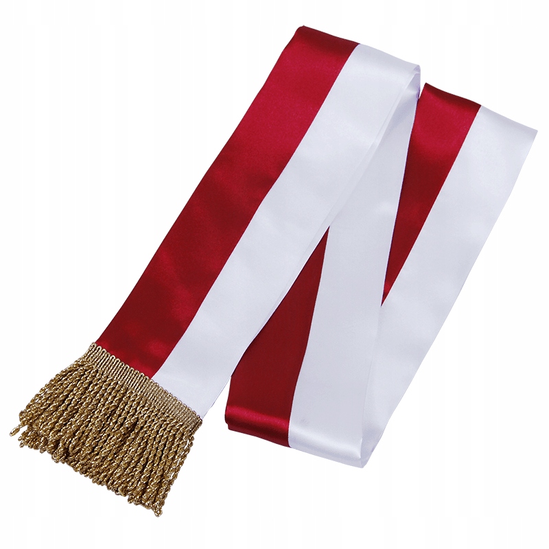 Szarfa biało-czerwona do pocztu sztandarowego 10 cm