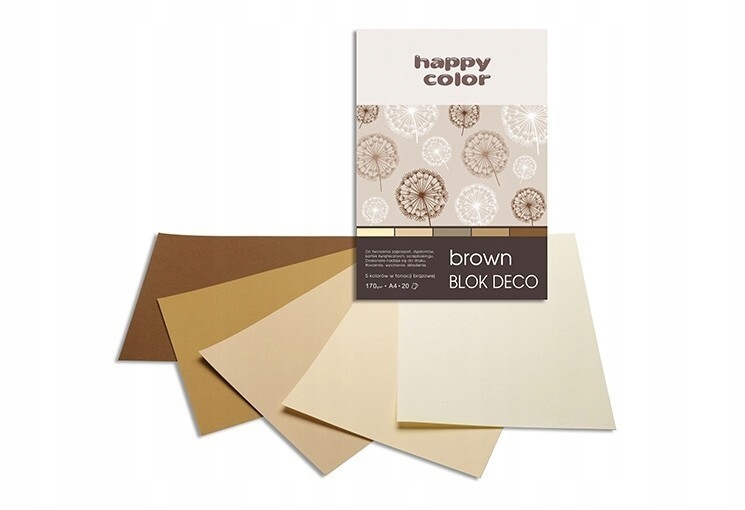 

Blok Deco Techniczny Papier Kolorowy brązowy A4