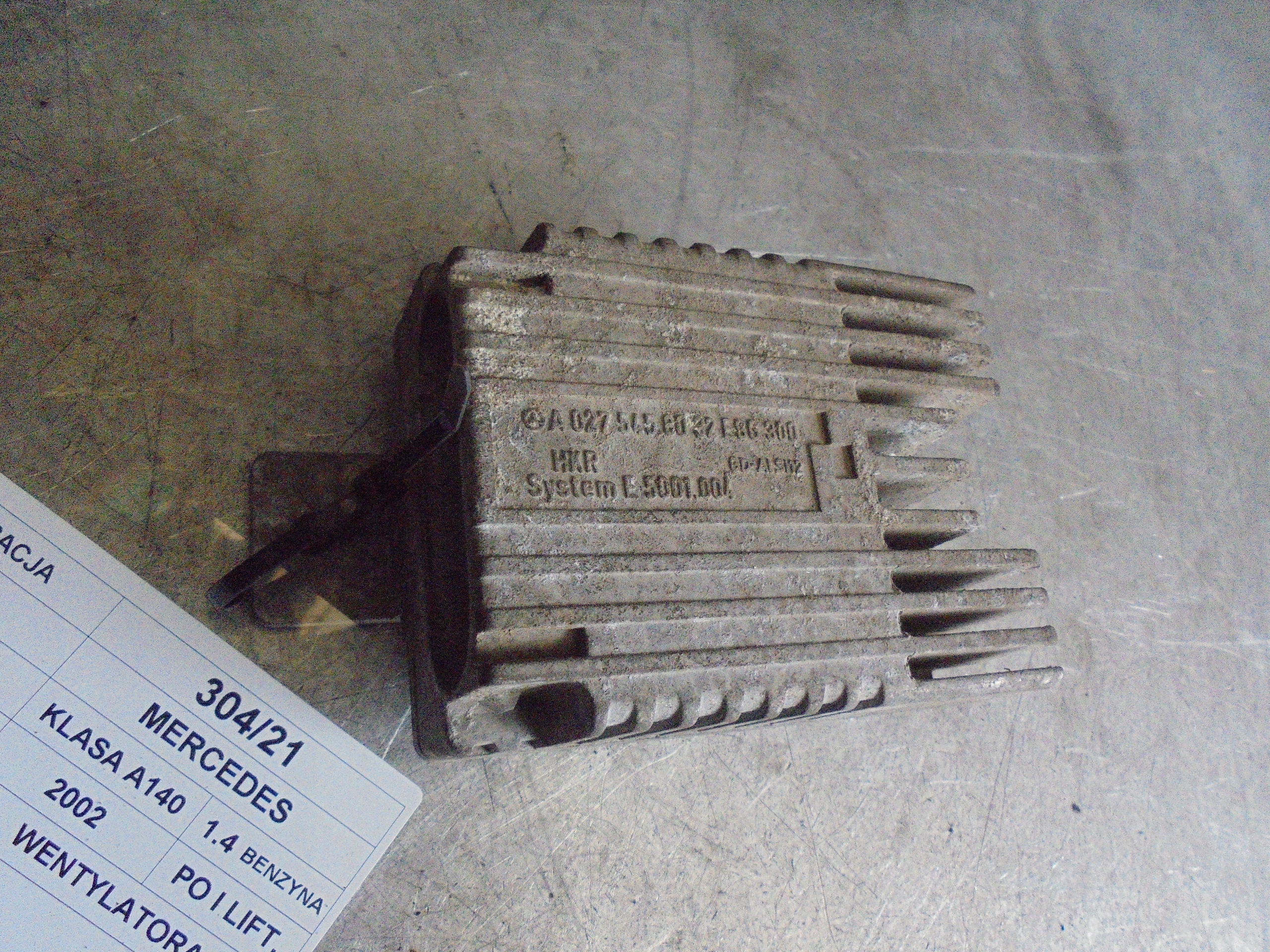 CENTRALINA VENTOLE MERCEDES W168 0275458032