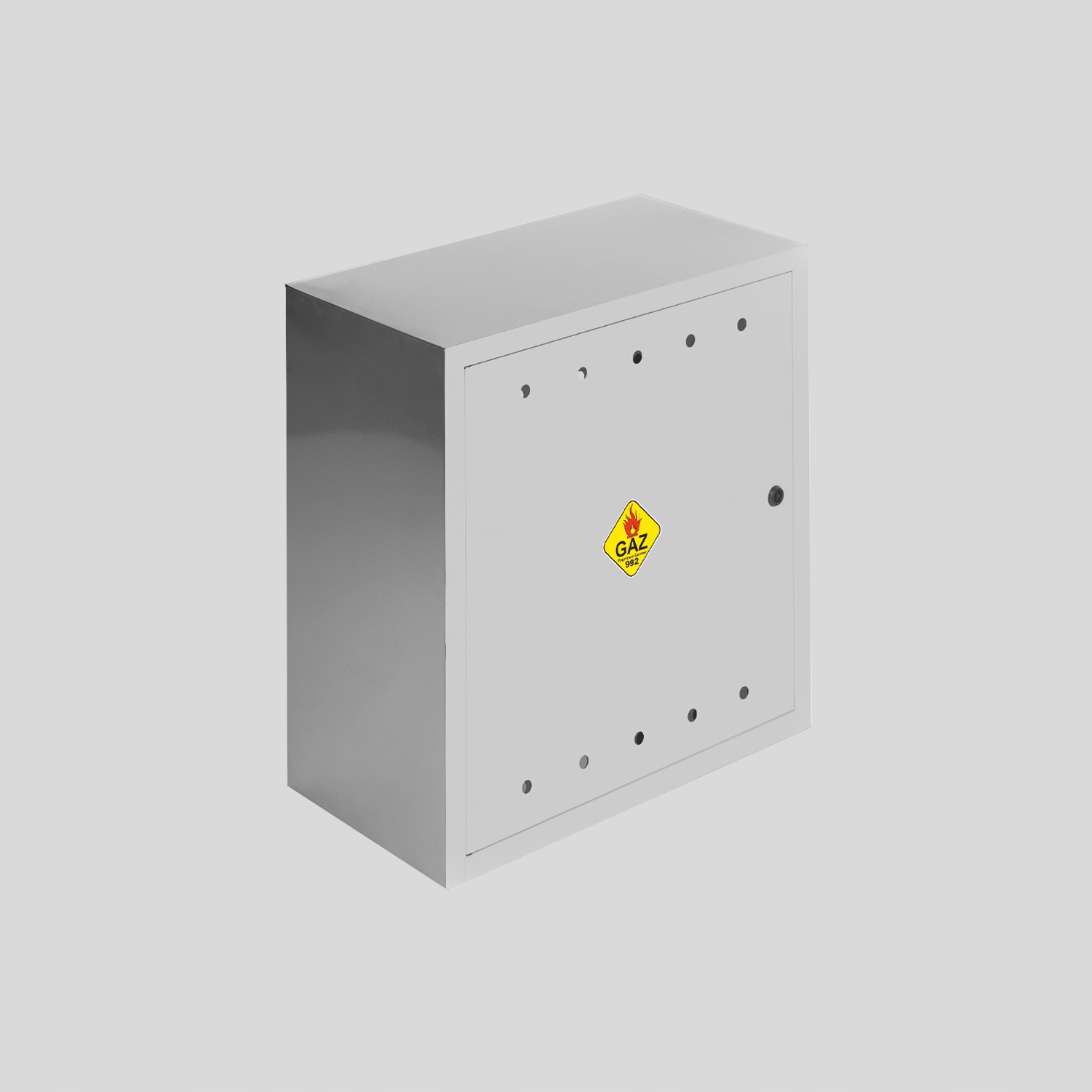 SKRZYNKA GAZOWA 80x60x25 GRAFIT Z PLECAMI Głębokość 250 mm