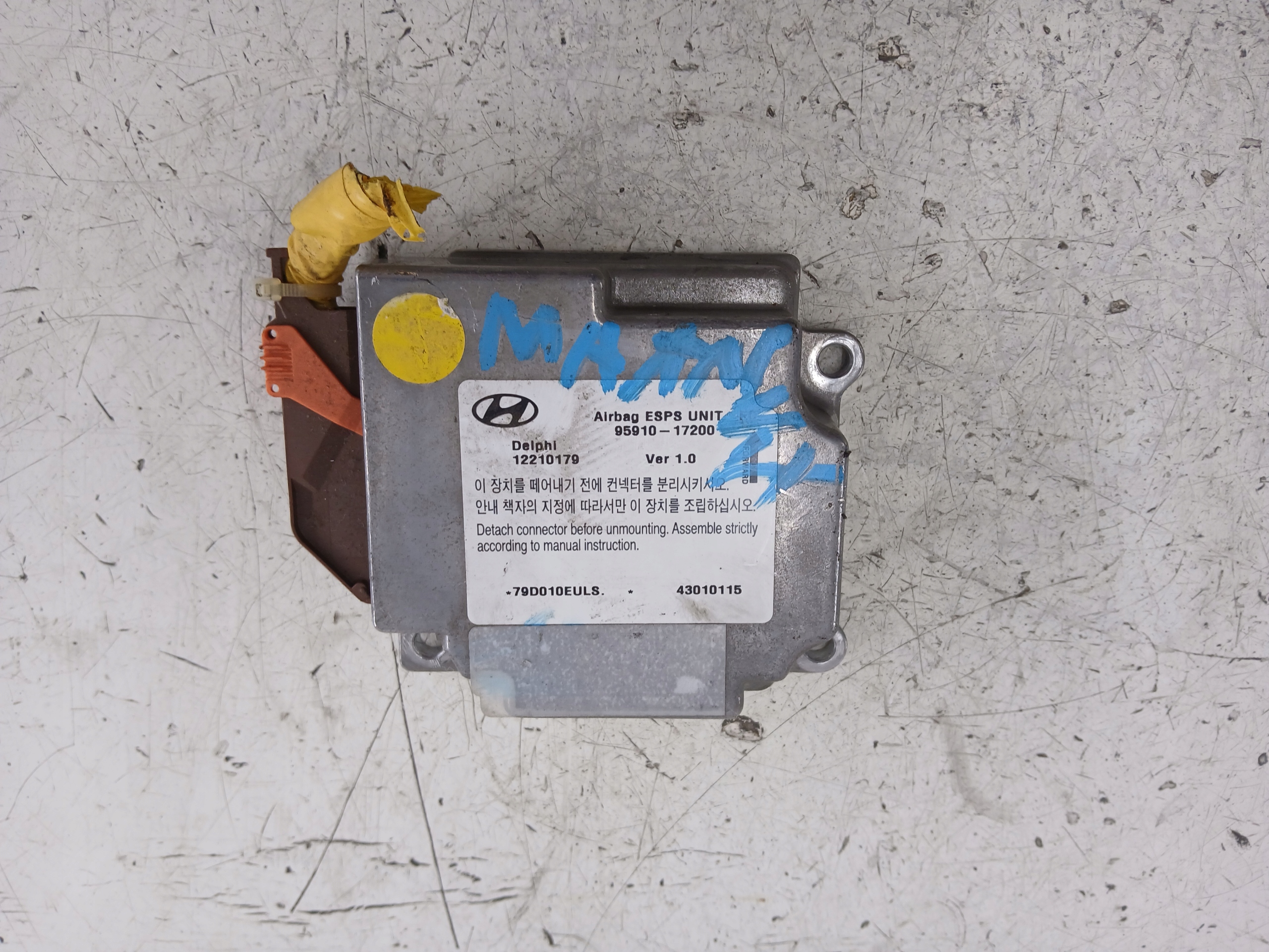 HYUNDAI MATRIX e SENSOR modulo airbag POWIETRZNYCH 95910-17200