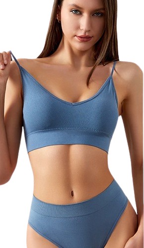 BEZSZWOWY ZESTAW BIELIZNY SPORTOWEJ PRĄŻKOWANA L Marka Inna marka