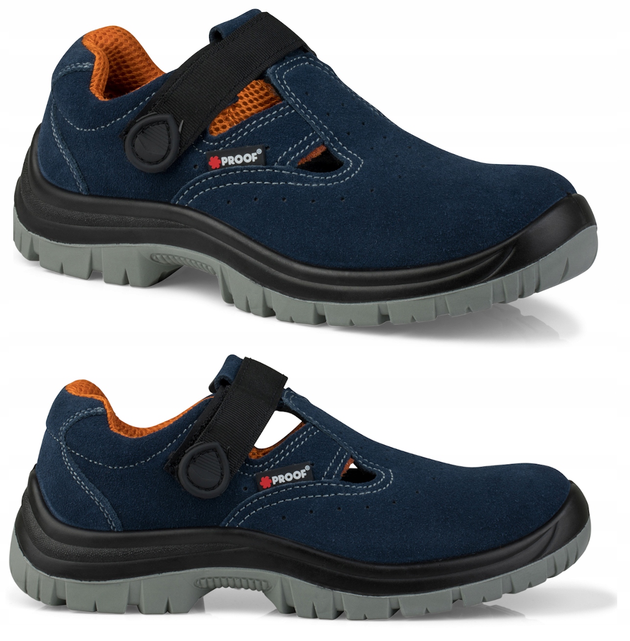 BUTY ROBOCZE MĘSKIE OCHRONNE BHP SANDAŁY NOSEK 47 Długość wkładki 30.7 cm