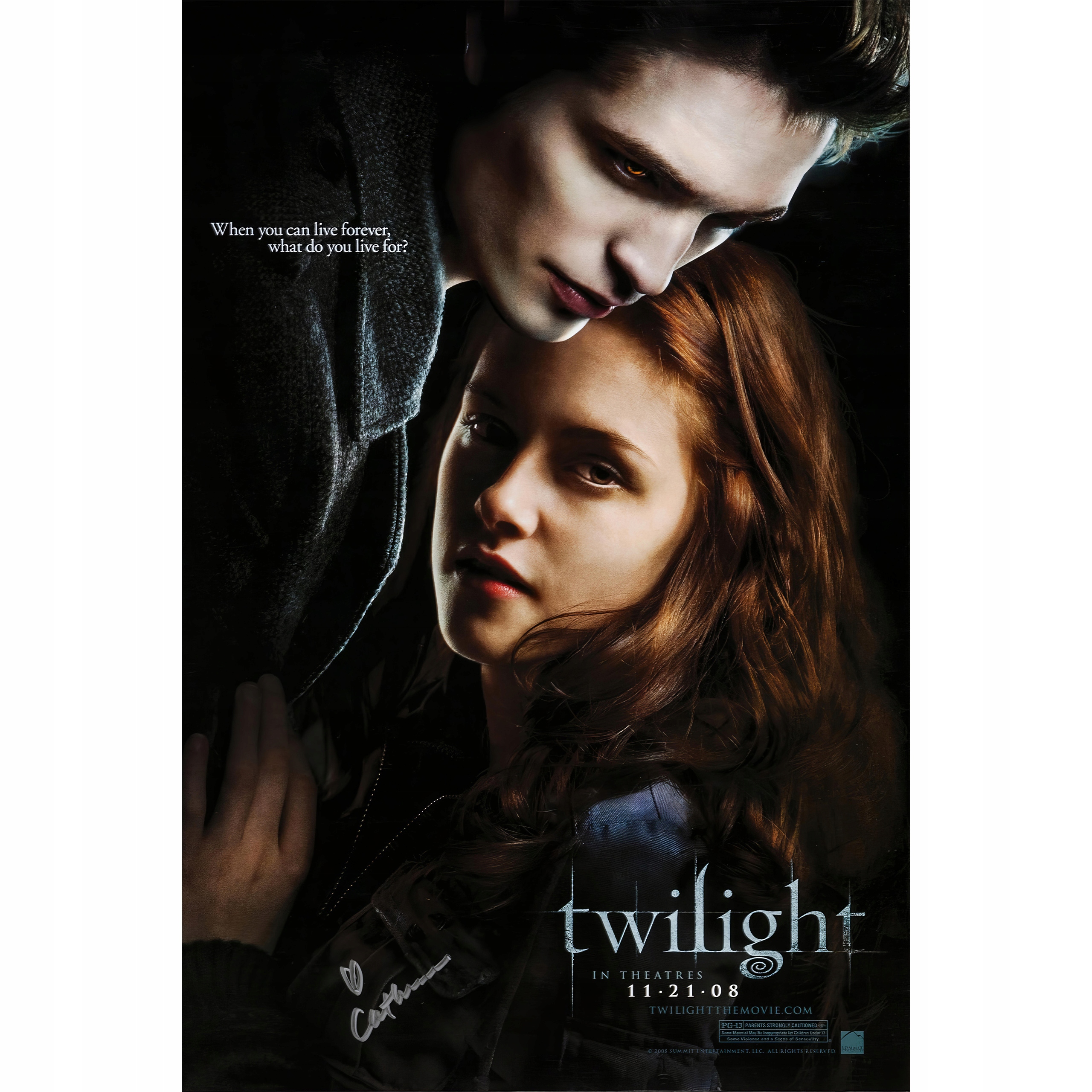 Plakát Twilight, Soumrak, Výtisk galerijní Klasika kina Unikát Autogram