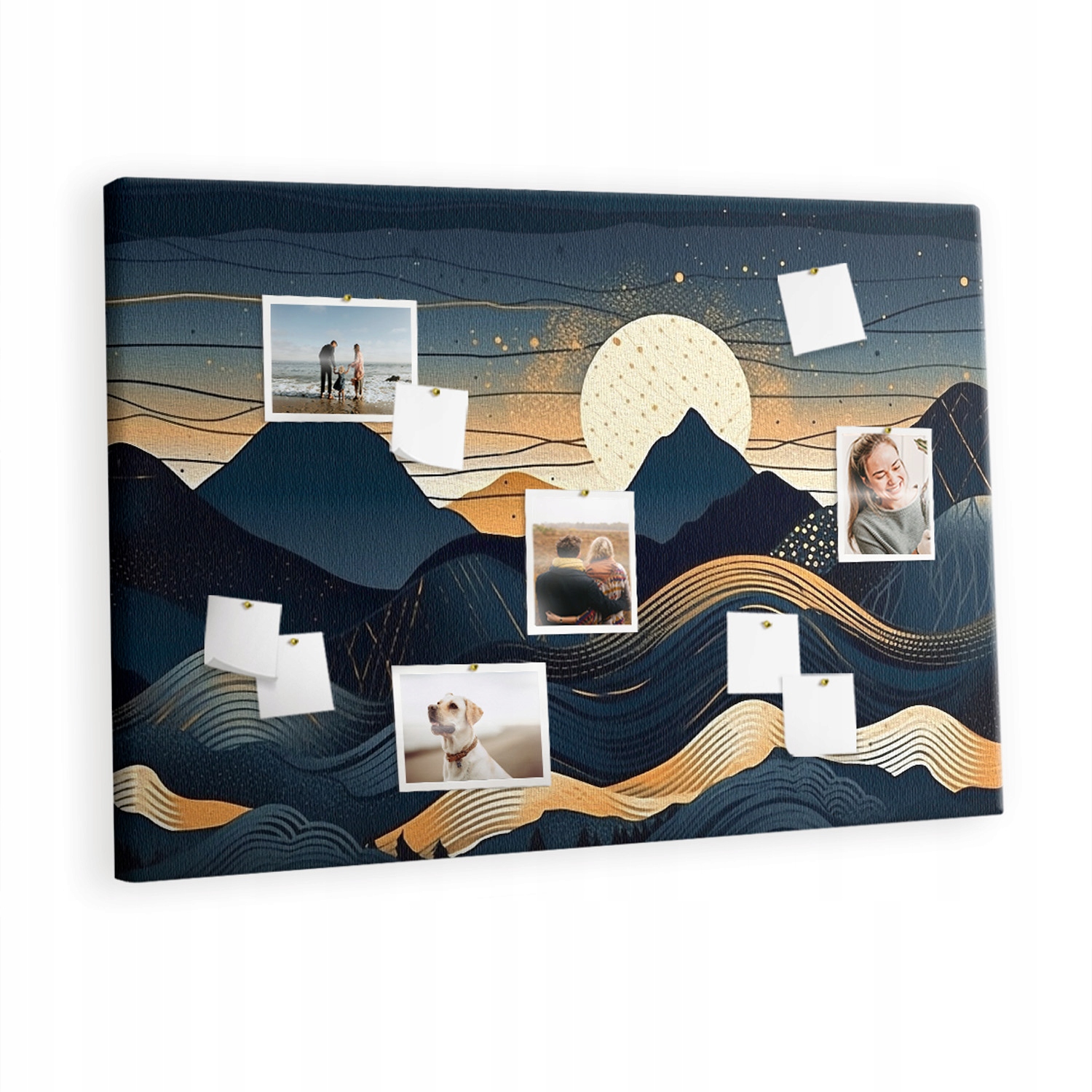 Dekorativní organizační obraz Západ slunce, krajina 120 x 80 cm připínáčky