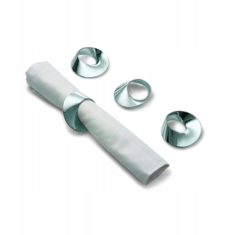 Sada štyroch obrúčok na obrúsky Swirl Philippi