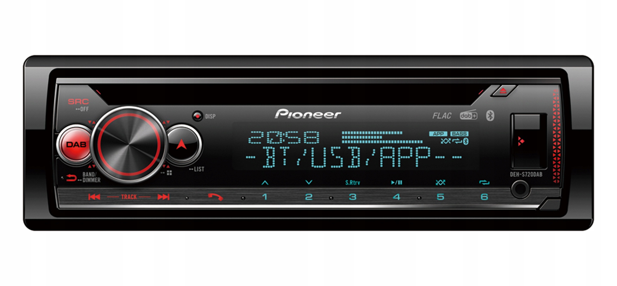 Pioneer DEH-S720DAB autorádio CD MP3 Aux Usb Bluetooth Dab+ Color