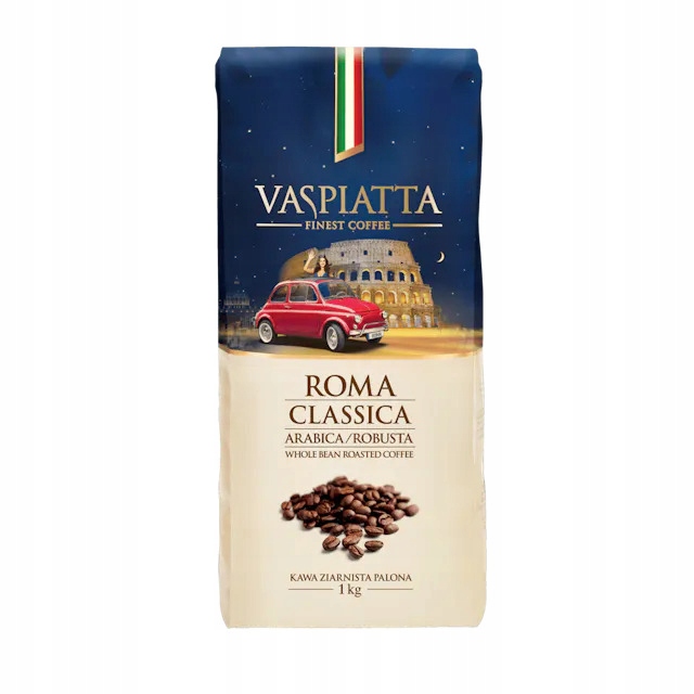 Vaspiatta Roma Classica Arabica Robusta 1000g kawa ziarnista 1kg
