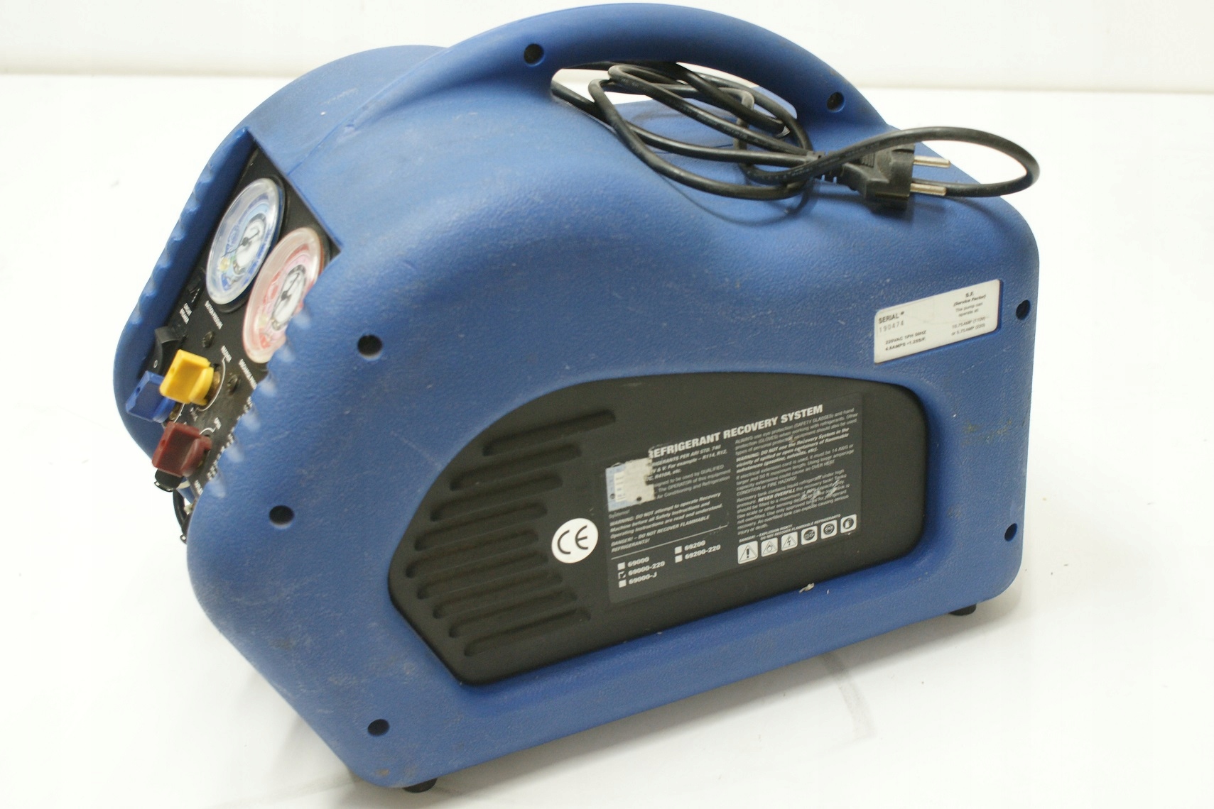 Stacja odzysku Mastercool CFC/HCFC/HFC układ chłodniczy klimatyzacyjny Marka inna