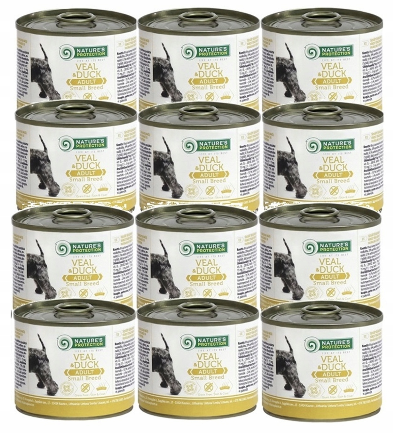 Levně Natures Protection Adult Dog Small Breeds telecí & kachní maso 12 x 200 g