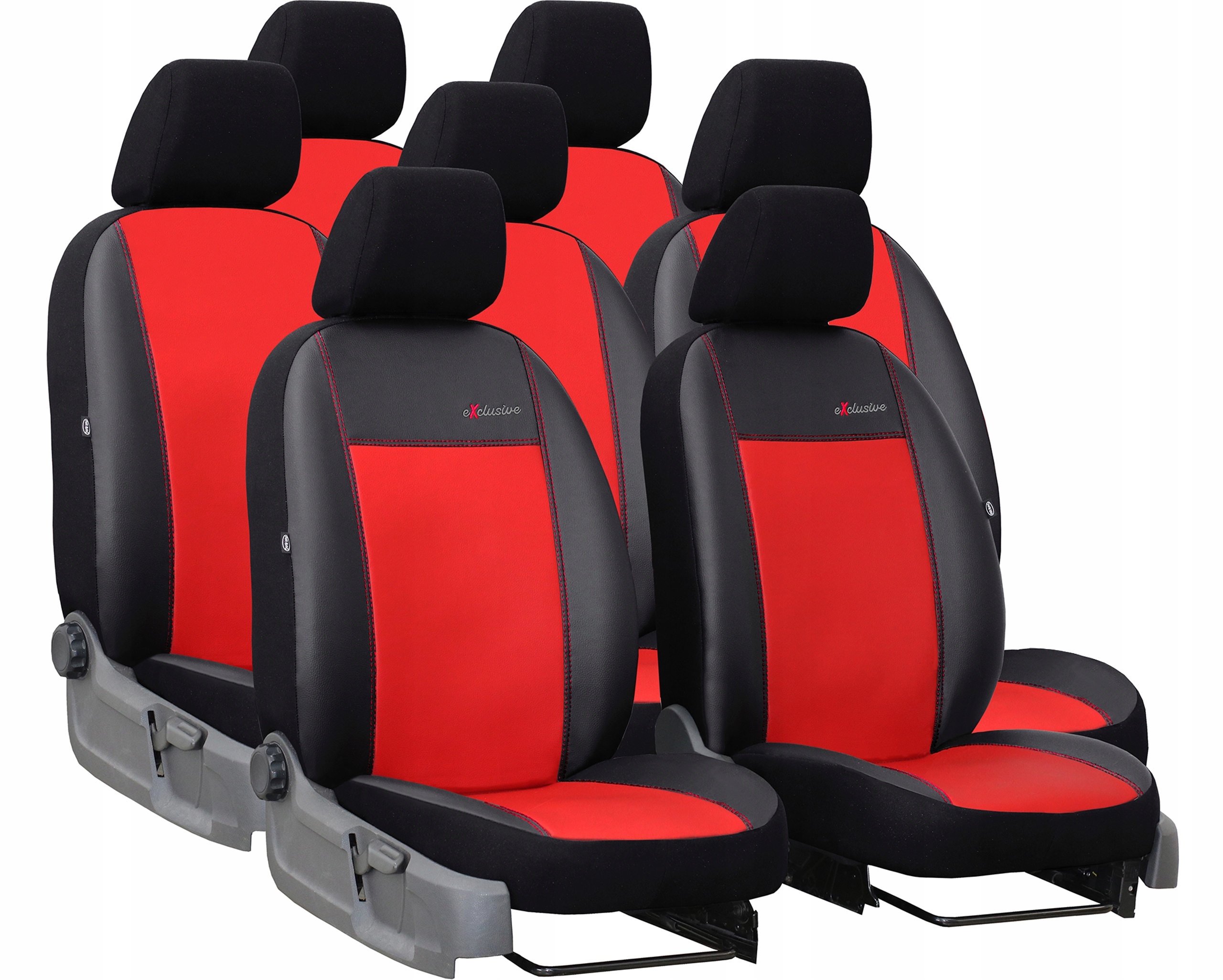 Kožené Odměrné Potahy Sedadel Pro Fiat Doblo II Multijet 7 m