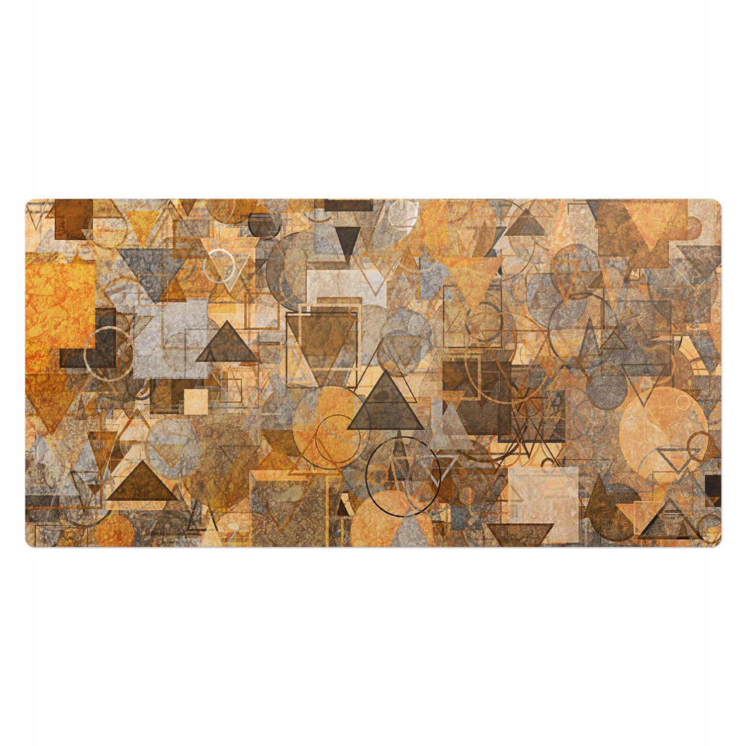 Prostiskluzová podložka pod myš a klávesnici Tvary v geometrii 100 x 50 cm