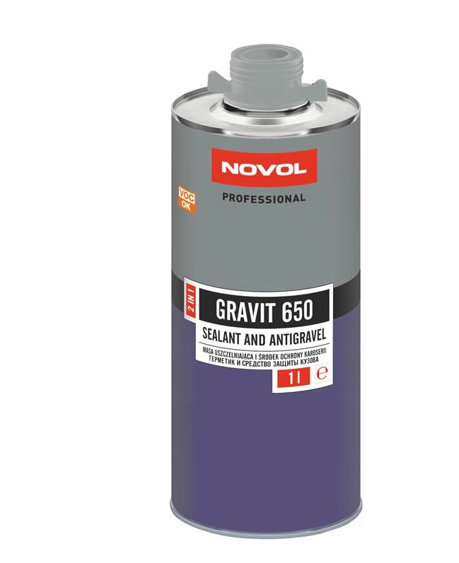 Środek ochrony karoserii 2w1 Novol Gravit 650 Szary 1 l