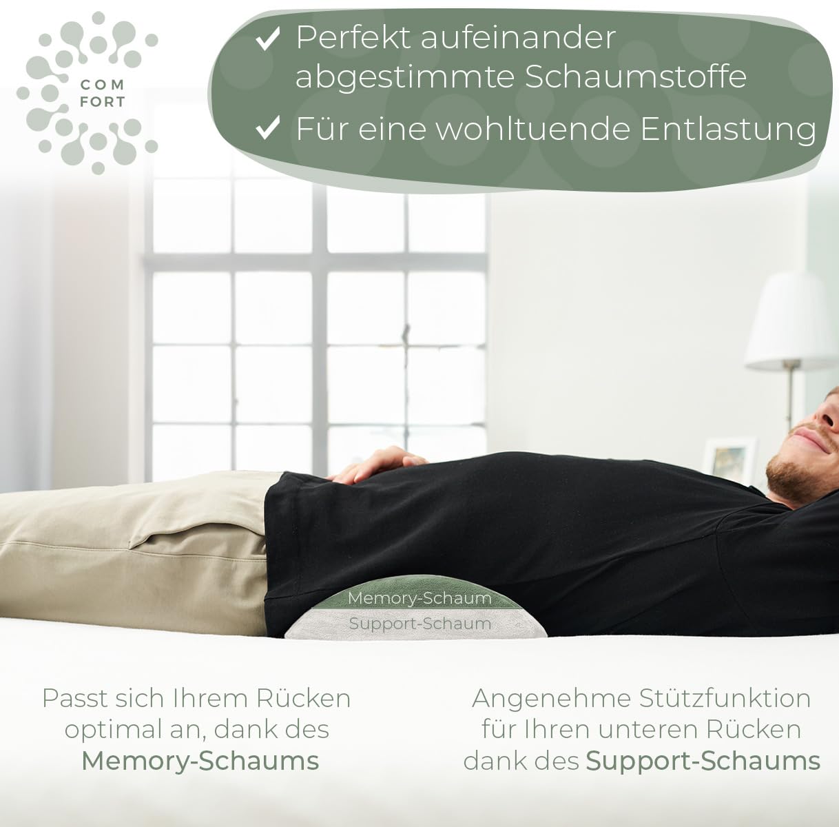 ERGONOMISCHES Poduszka Lędźwiowa Ergonomiczna Ortopedyczna Biała — miniatura 2