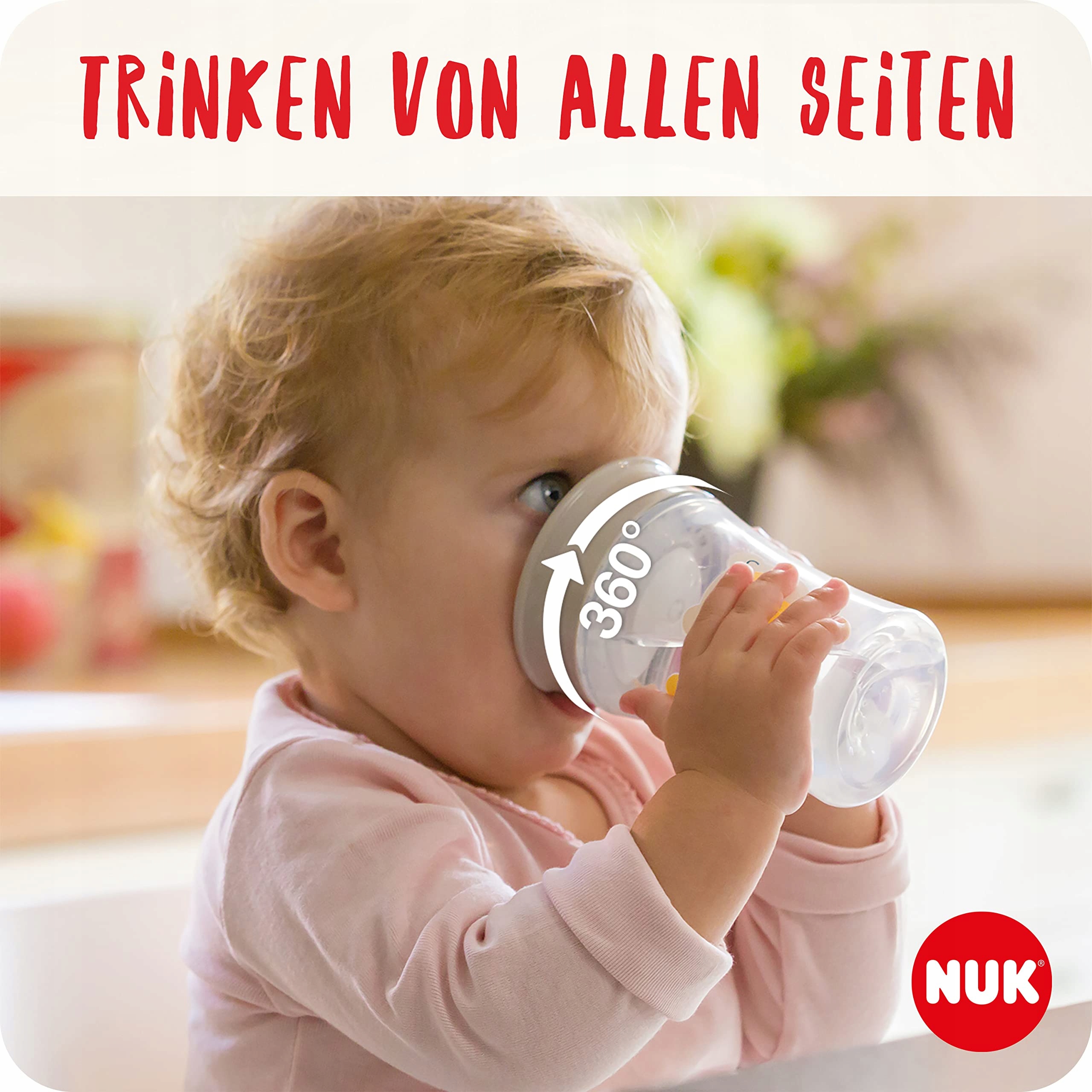 NUK Kubek Treningowy Dla Dzieci 8+ Miesięcy 230ml Bezpieczny 360° BPA Free — miniatura 2