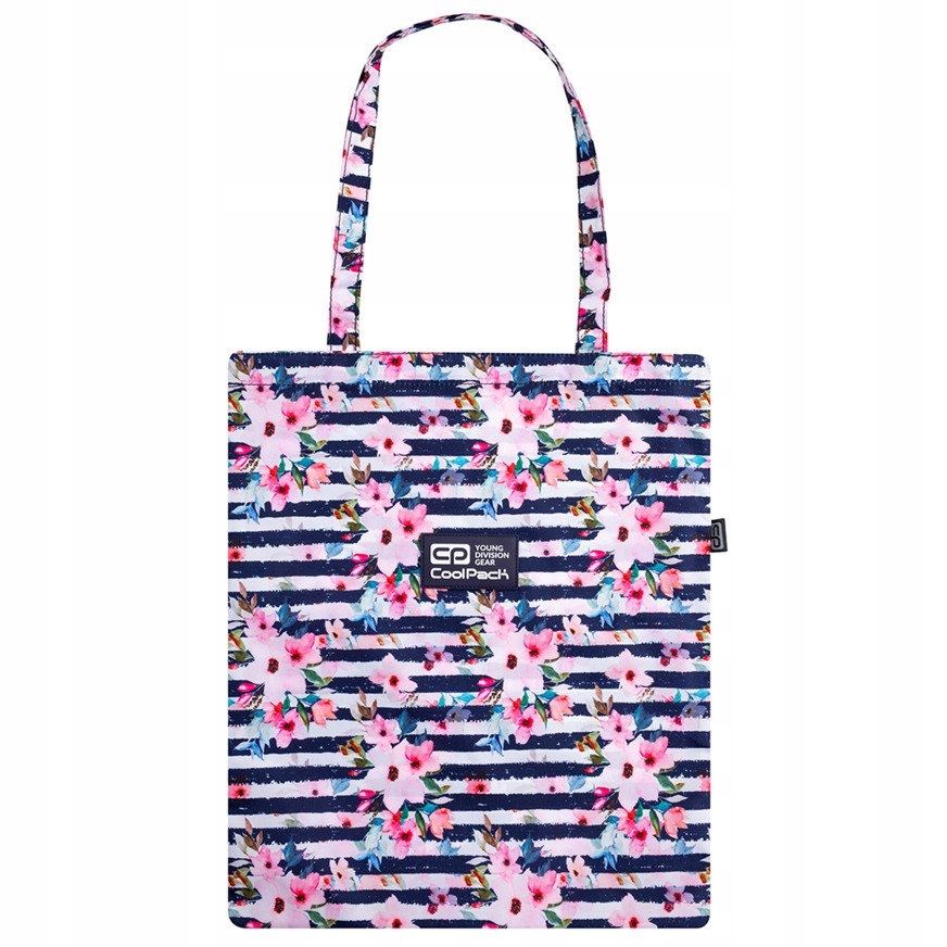 

Torebka Shopper Na Zakupy Coolpack Kwiaty Pasy