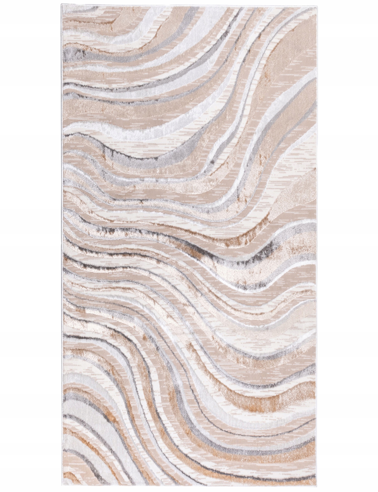 Koberec Běhoun Béžový Do Ložnice Moderní Měkký Módní Stylový 80x150 cm