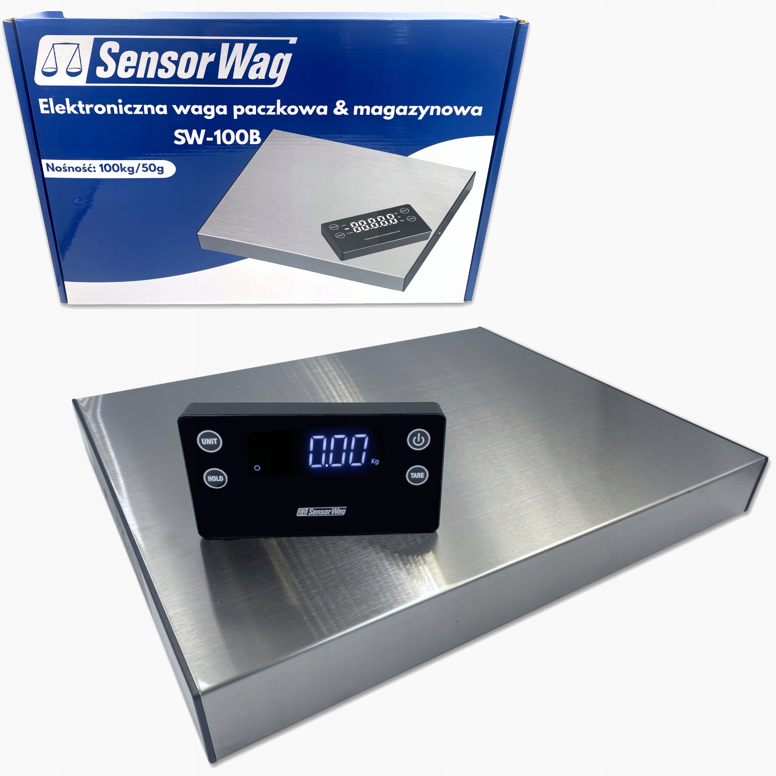 WAGA MAGAZYNOWA DO PACZEK 100kg 29X35CM PLATFORMOWA BEZPRZEWODOWA