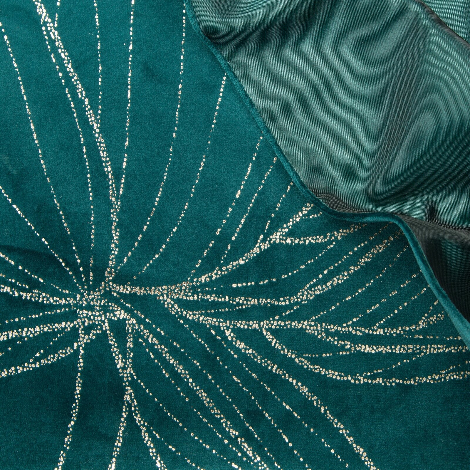 Obrus Velvetowy Ciemnoturkusowy 35x220 cm Długość 220 cm