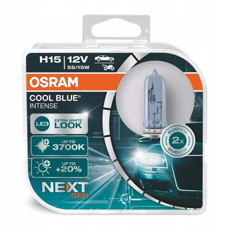 

Żarówki H15 Osram Cool Blue Intense Next Gen 2szt.