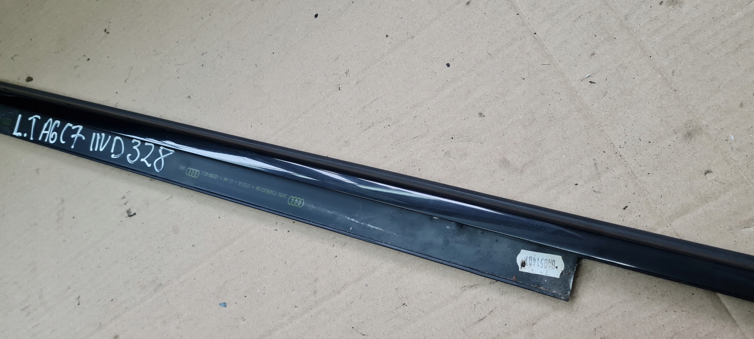 A6 C7 4G moulding dust left rear part SLINE black BLACK 4G0853763A